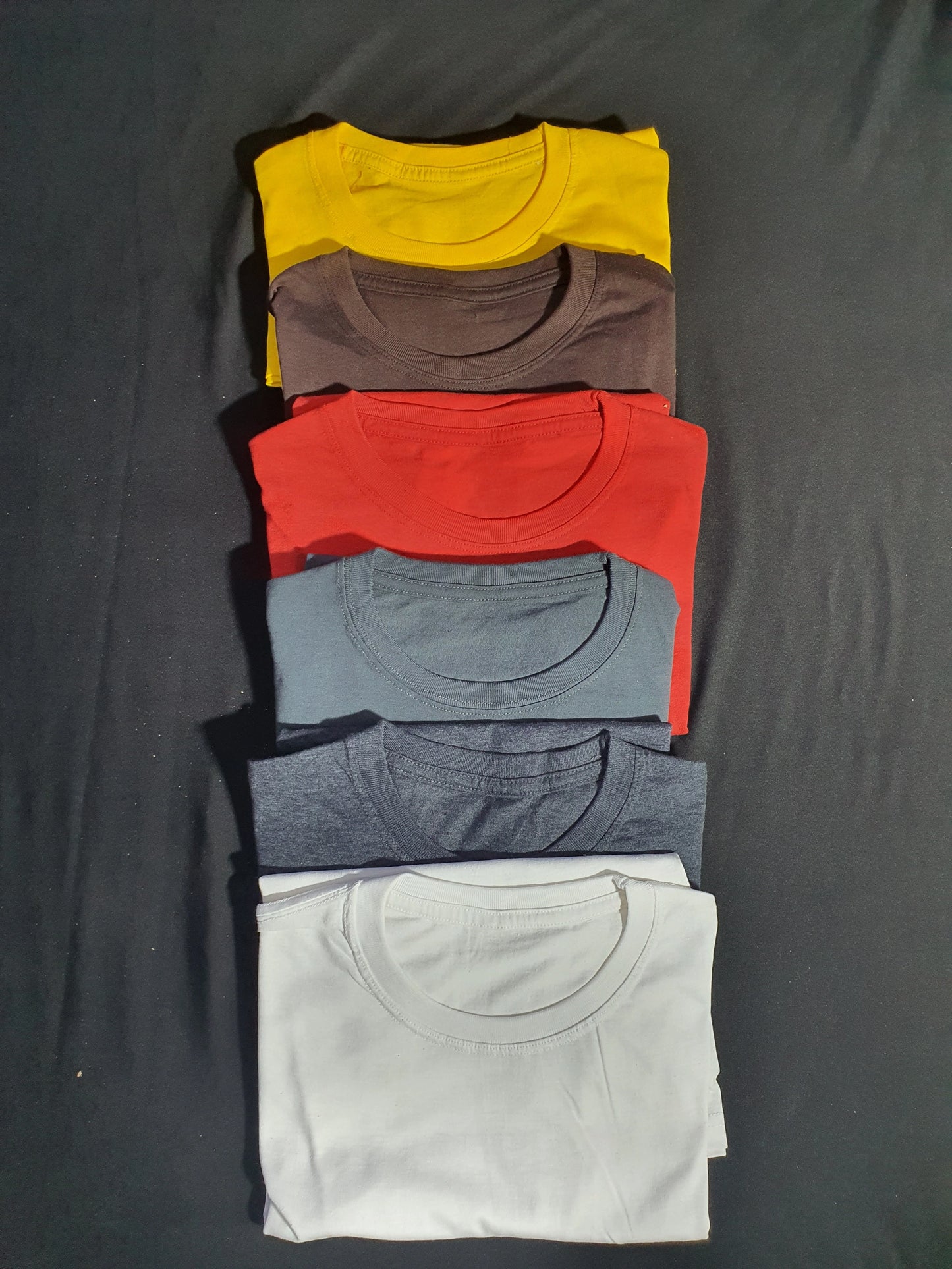 Pack Of 5 Plain Premium Quality T-Shirt - Half Sleeves T Shirt - Stylish Summer Cotton