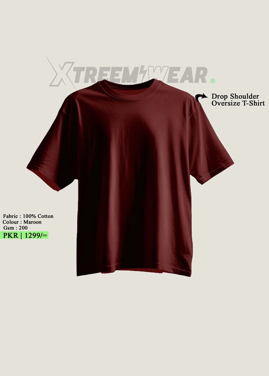 Drop Shoulder Oversize T-Shirt | Plain