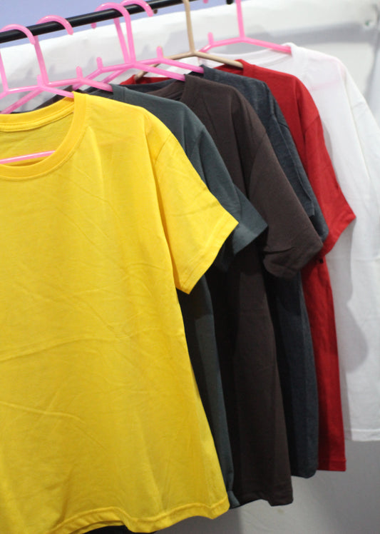 Pack Of 6 Plain T Shirt For Men - 100% Cotton T Shirt For Boys